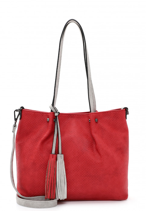 EMILY & NOAH Shopper Bag in Bag Surprise klein Rot 330681 red/lightgrey 681