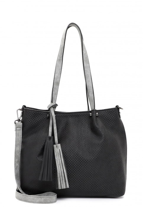 EMILY & NOAH Shopper Bag in Bag Surprise klein Schwarz 330108 black grey 108