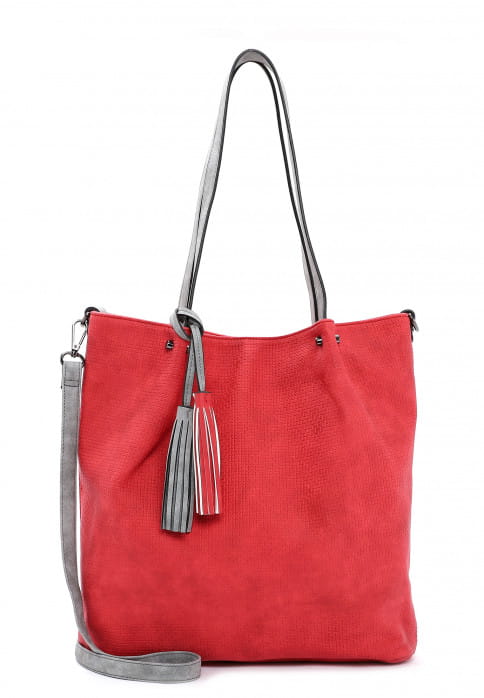 EMILY & NOAH Shopper Bag in Bag Surprise groß Rot 331608 red grey 608